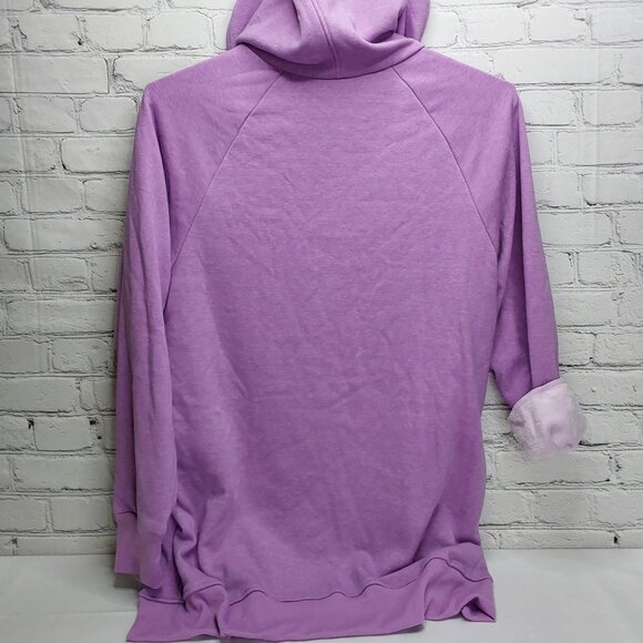 THE WARMY OVERSIZED HOODIE DRESS/SWEATSHIRT 'IRIS LAVENDER' - Picture 3 of 15